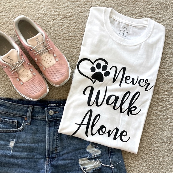 ‘Never Walk Alone’ Short Sleeve Graphic Tee - Picture 6 of 9